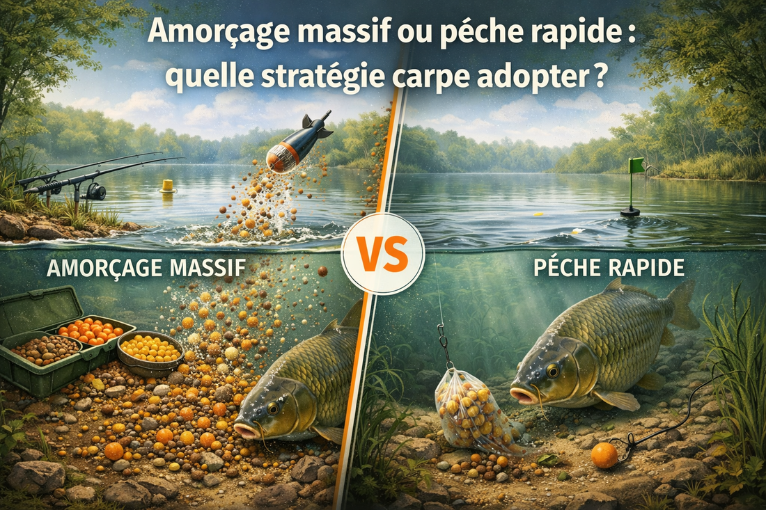 Amorçage massif ou pêche rapide : quelle stratégie carpe adopter ?