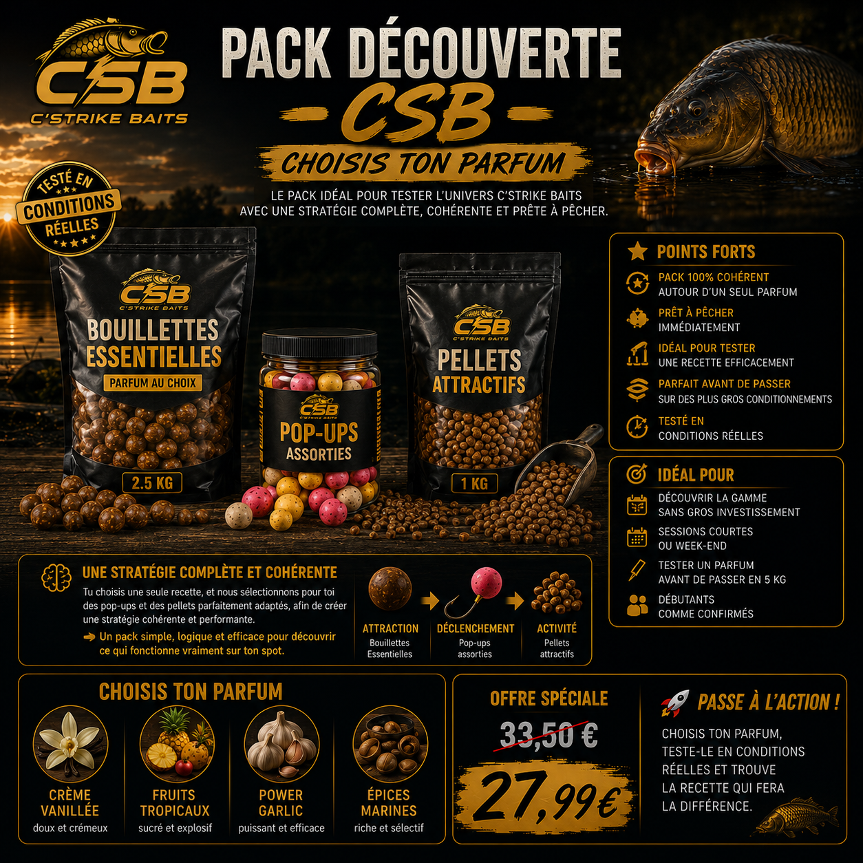 Pack Découverte C'STRIKE BAITS – Testez nos appâts